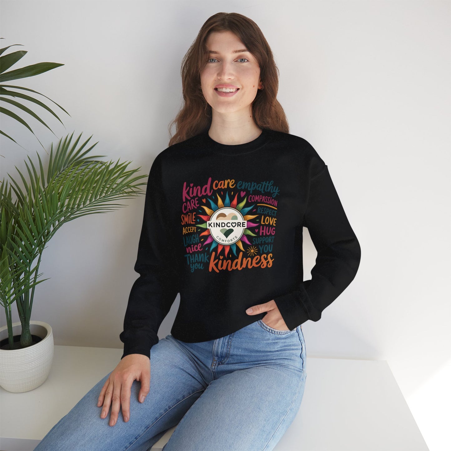 Sunburst filled with Kindness Crewneck - Kindcore Comforts
