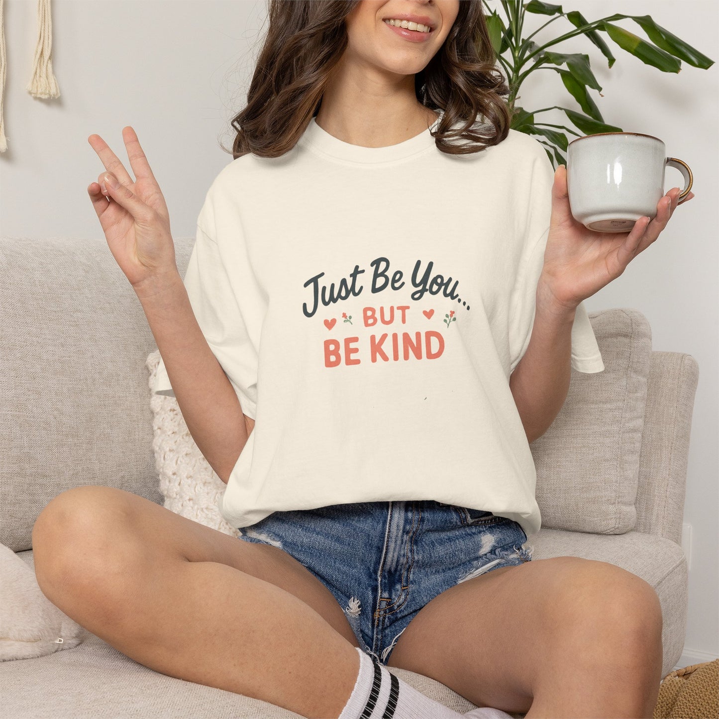 Be Yourself But Be Kind T‑Shirt — Inspirational Reminder Tee - Kindcore Comforts