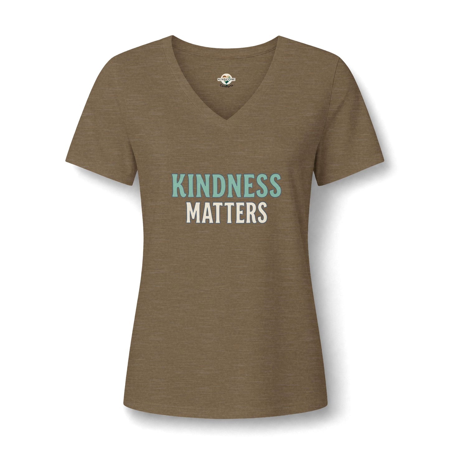 Kindness Matters V‑Neck Tee — Inspirational Women's Positive Message Shirt
