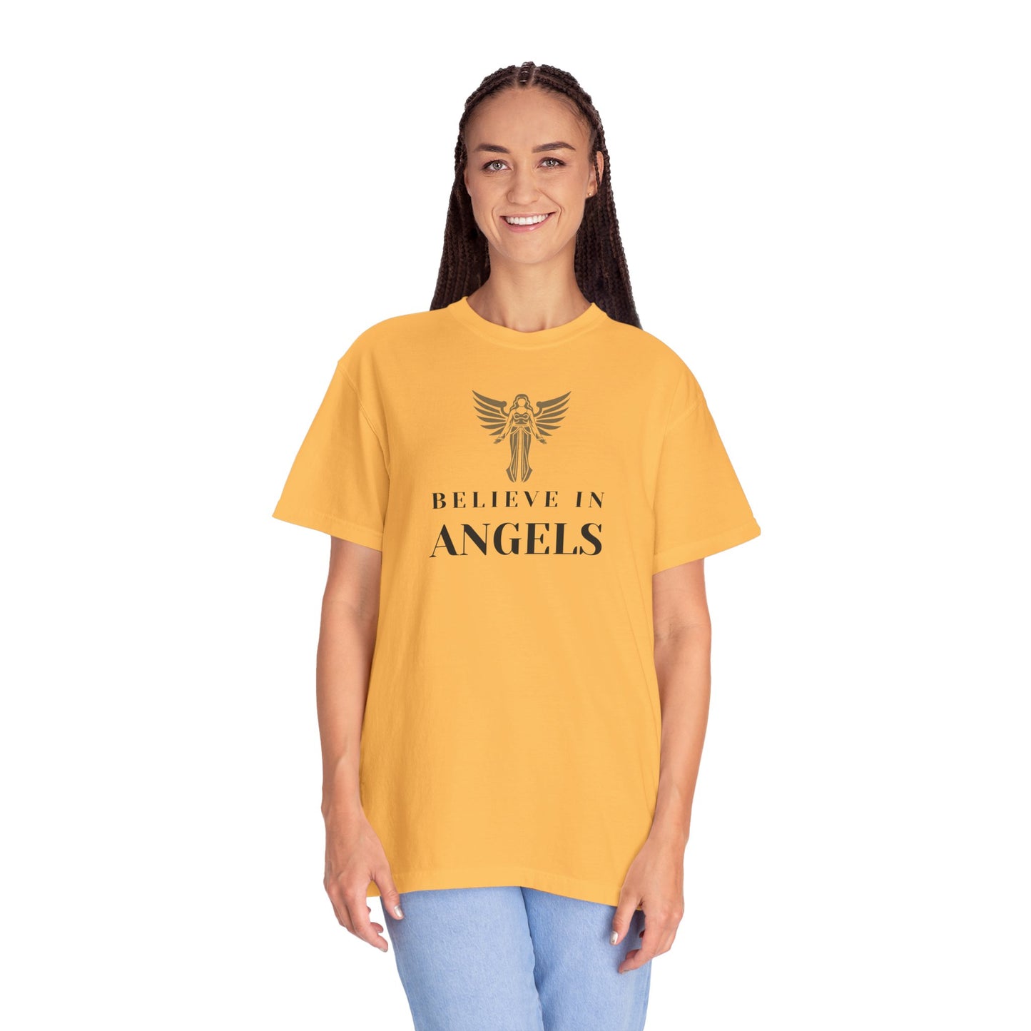 Believe in Angels Unisex T-Shirt for Spiritual Seekers, Casual Wear, Gift for Friends, Birthday Gift, Inspirational Apparel