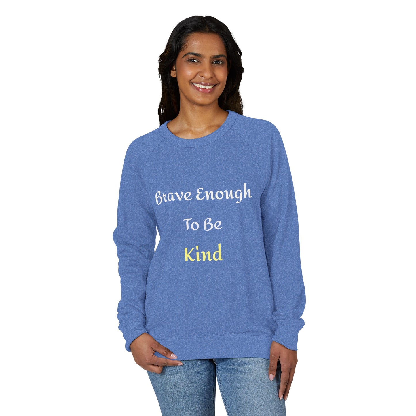 Brave Enough To Be Kind" Inspirational Raglan - Kindcore Comforts