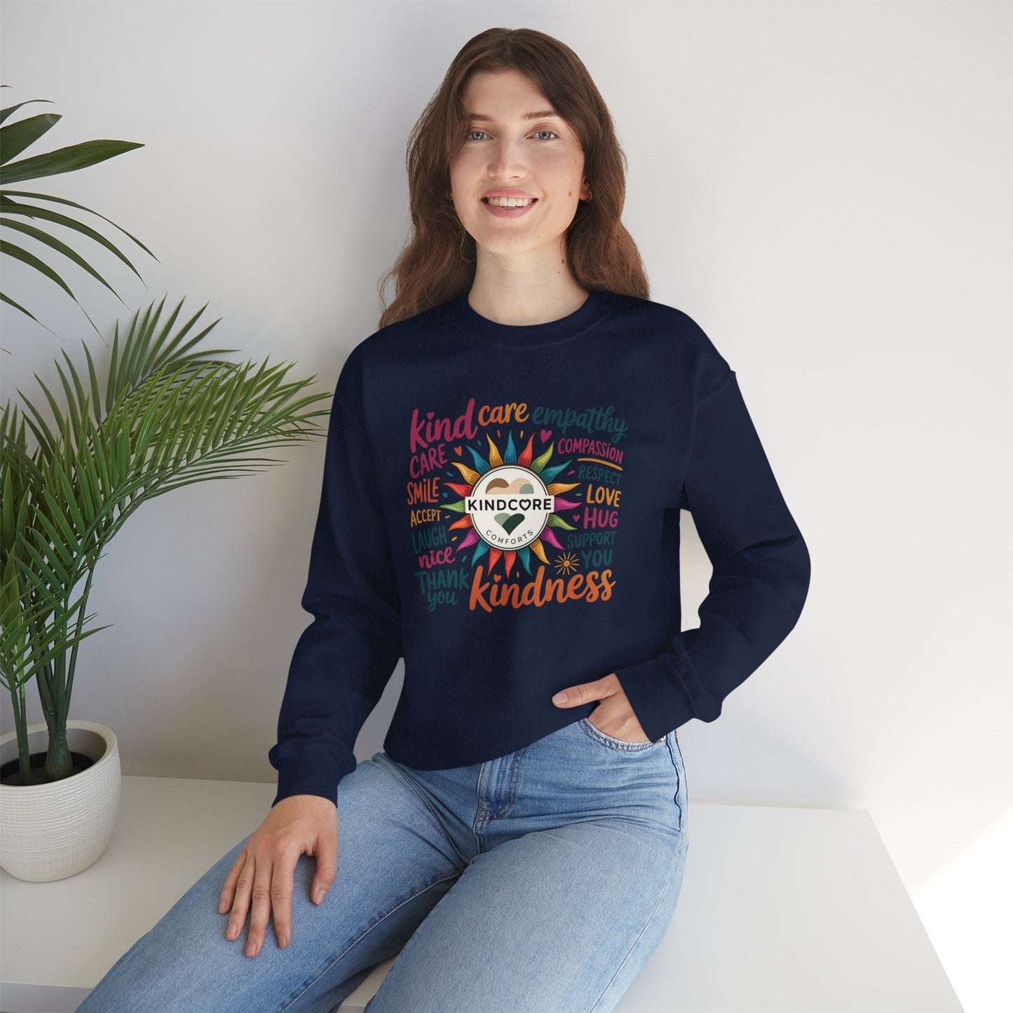 Sunburst filled with Kindness Crewneck - Kindcore Comforts