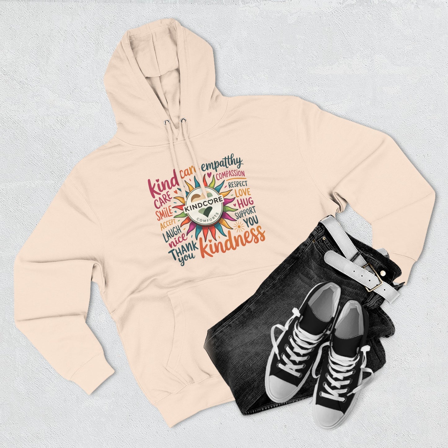 Best Seller- Colorful Kindness Sunburst Hoodie - Kindcore Comforts
