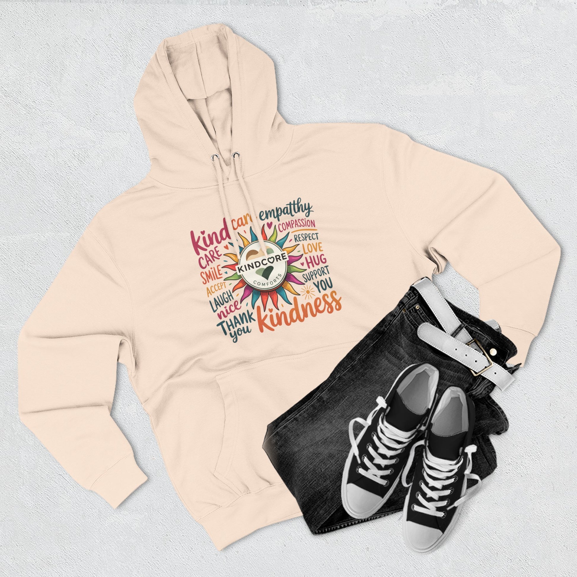 Best Seller- Colorful Kindness Sunburst Hoodie - Kindcore Comforts