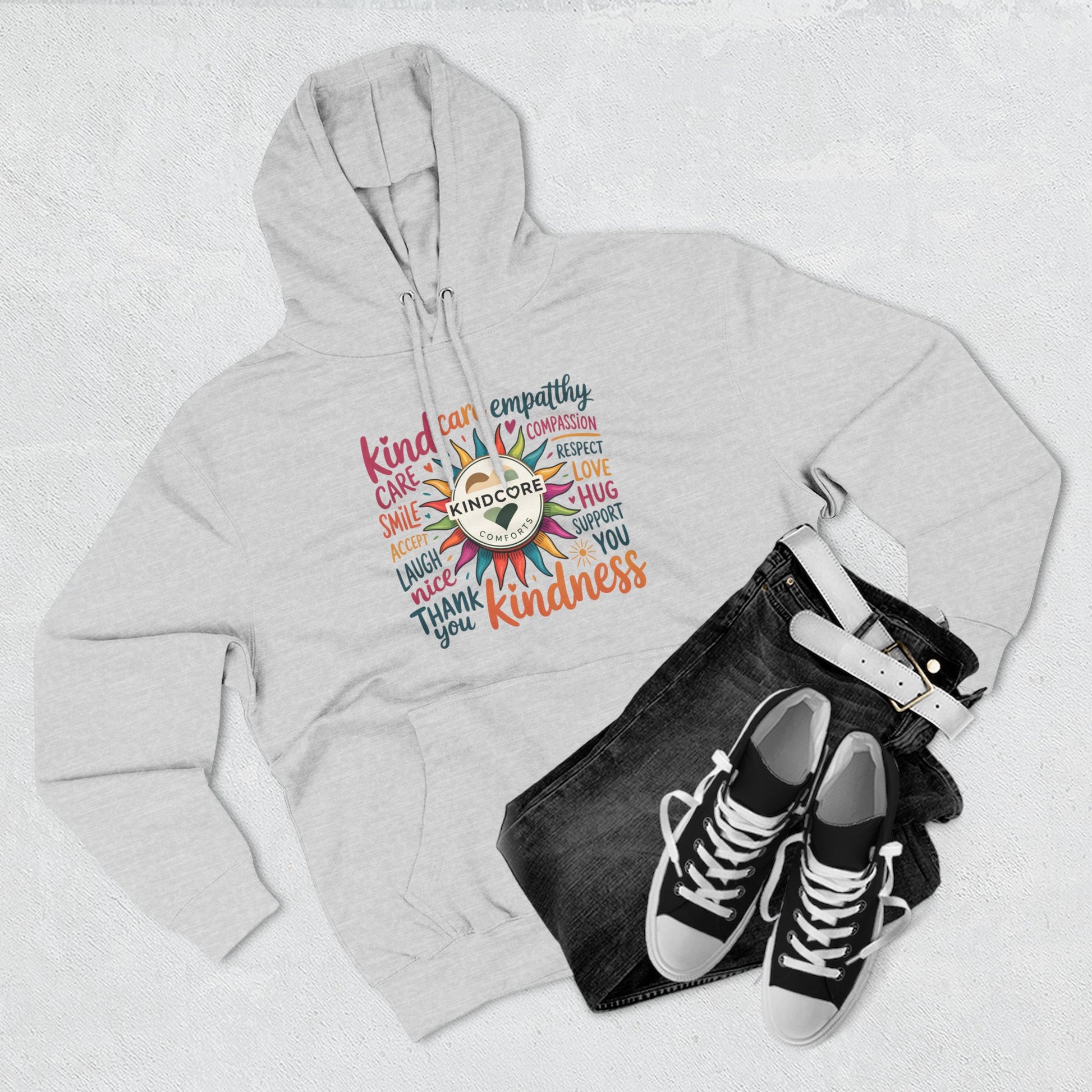 Best Seller- Colorful Kindness Sunburst Hoodie - Kindcore Comforts