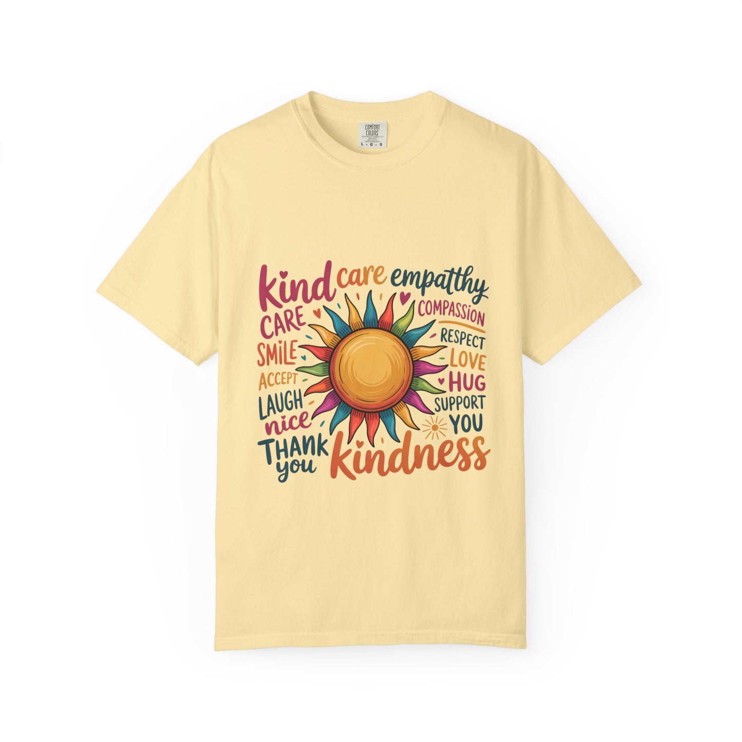Colorful Inspiring Soft Tee with  Rays of Kindness