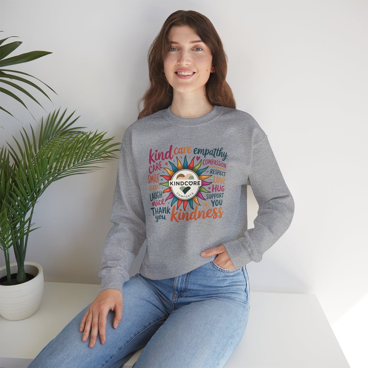 Sunburst filled with Kindness Crewneck - Kindcore Comforts
