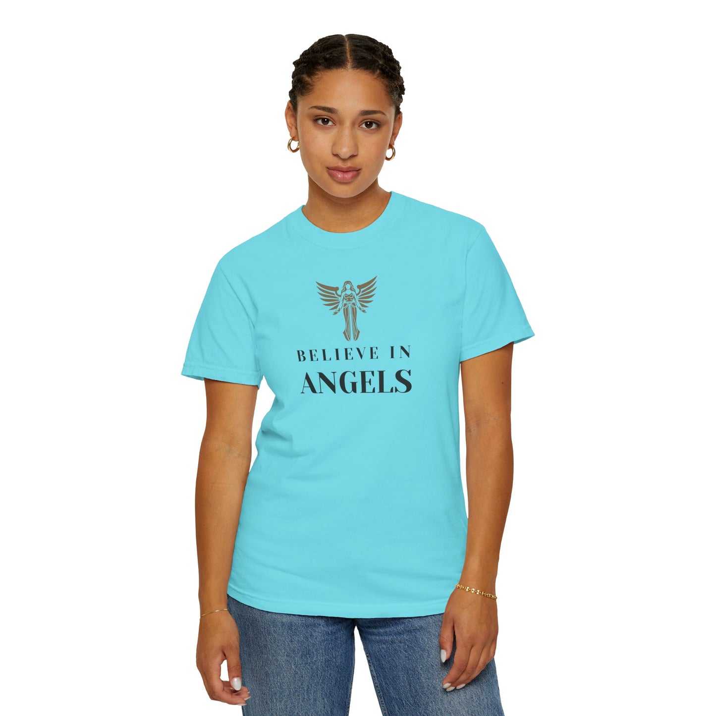 Believe in Angels Unisex T-Shirt for Spiritual Seekers, Casual Wear, Gift for Friends, Birthday Gift, Inspirational Apparel