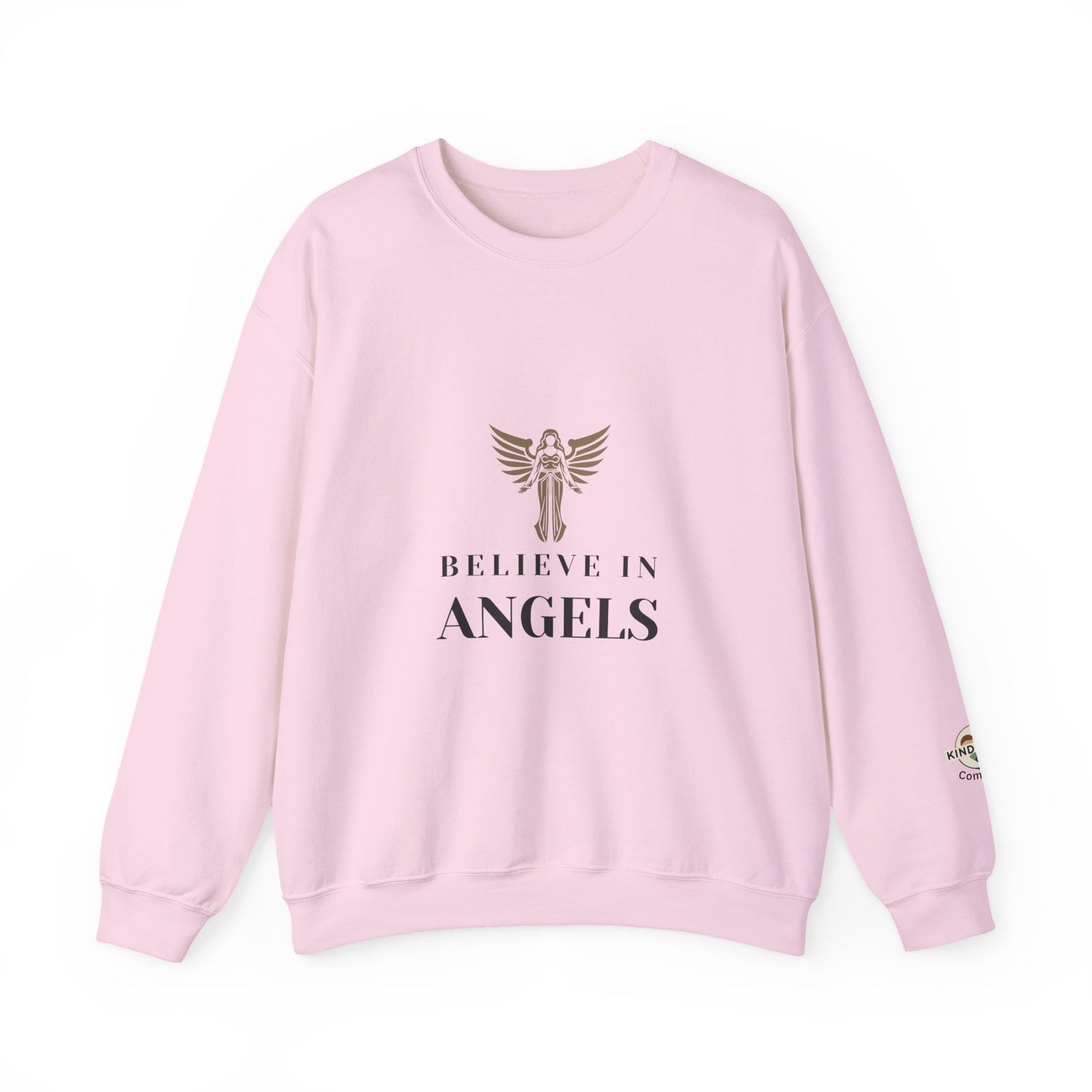 Belief in Angels Sweatshirt, Comfortable Angel Graphic Crewneck, Spiritual Gift for Her, Cozy Casual Wear, Perfect for Holidays and Faith