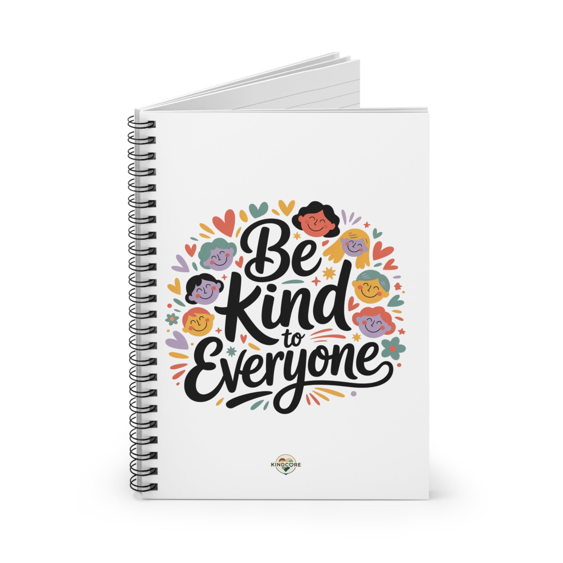 Be Kind to Everyone Spiral Notebook - or Journal - Kindcore Comforts