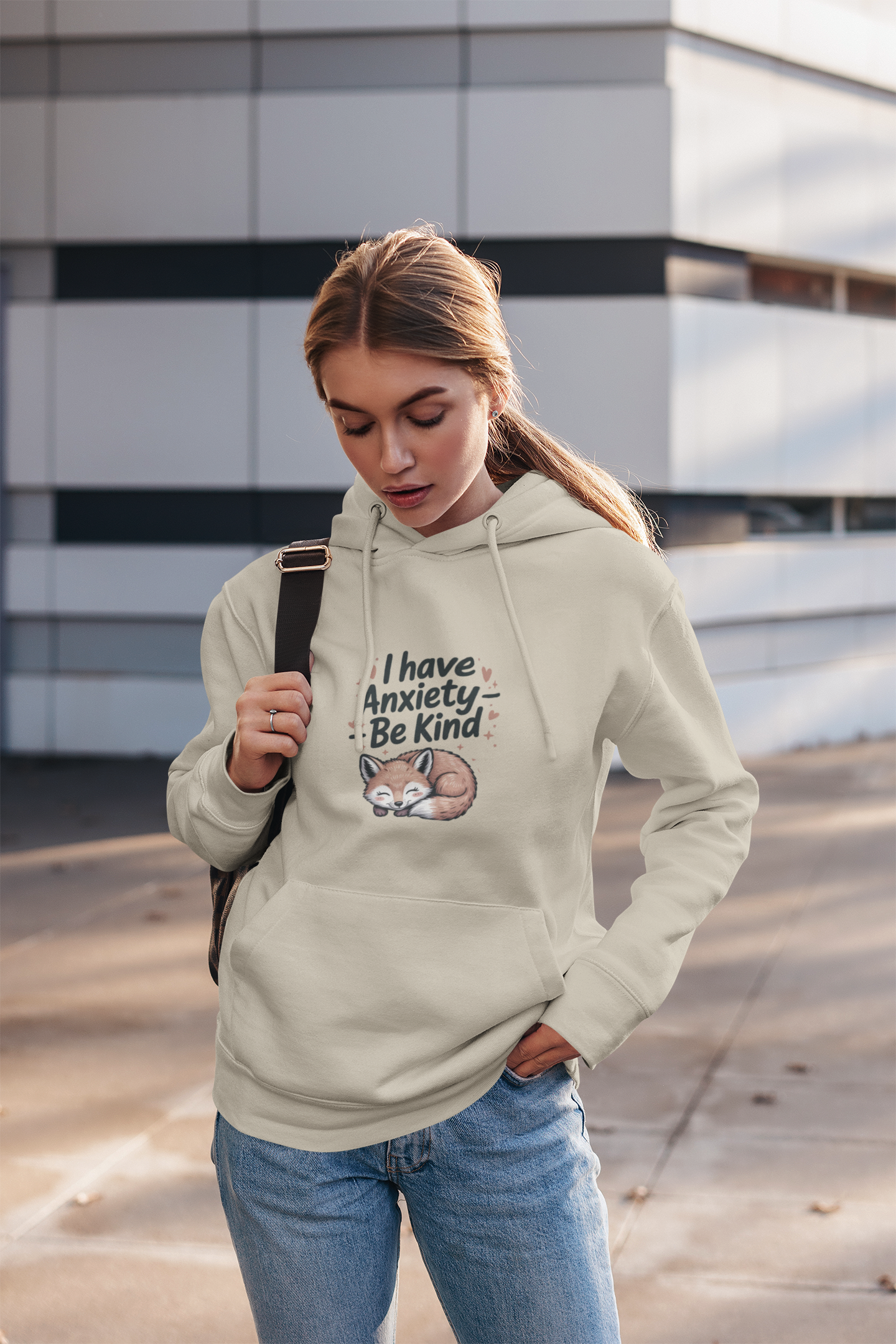 Soft and Cozy Hoodie " I Have Anxiety, Be Kind" - Kindcore Comforts