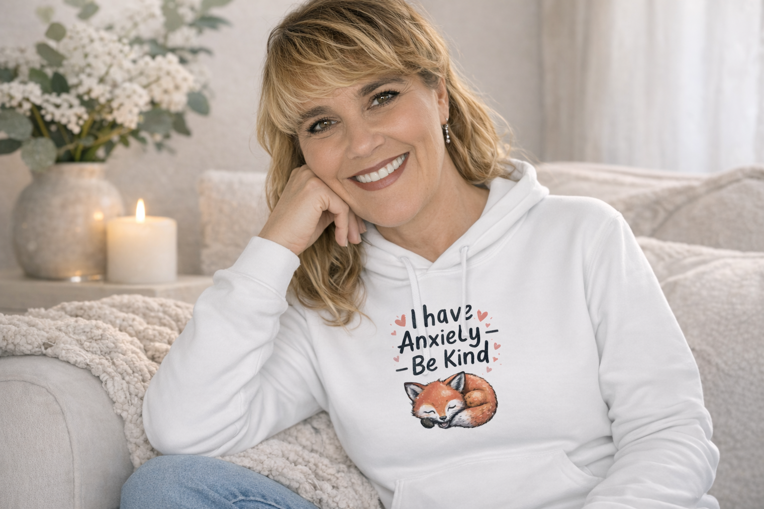Anxiety Be Kind Hoodie — Kindcore Comfort Mental Health Awareness - Kindcore Comforts