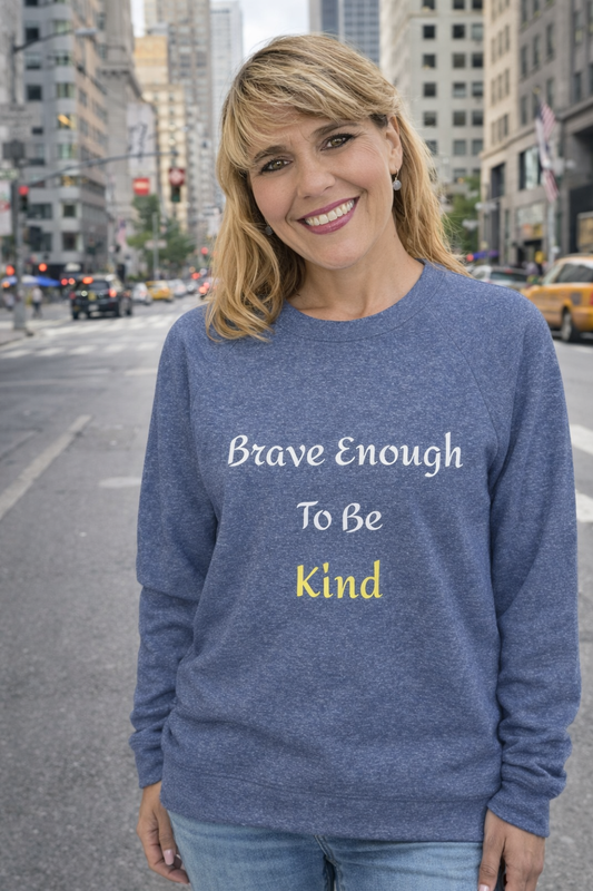 Brave Enough to Be Kind Raglan Crewneck