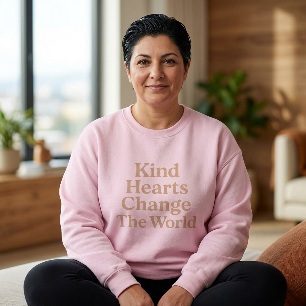 Kind Hearts Change the World Crewneck Sweatshirt - Kindcore Comforts