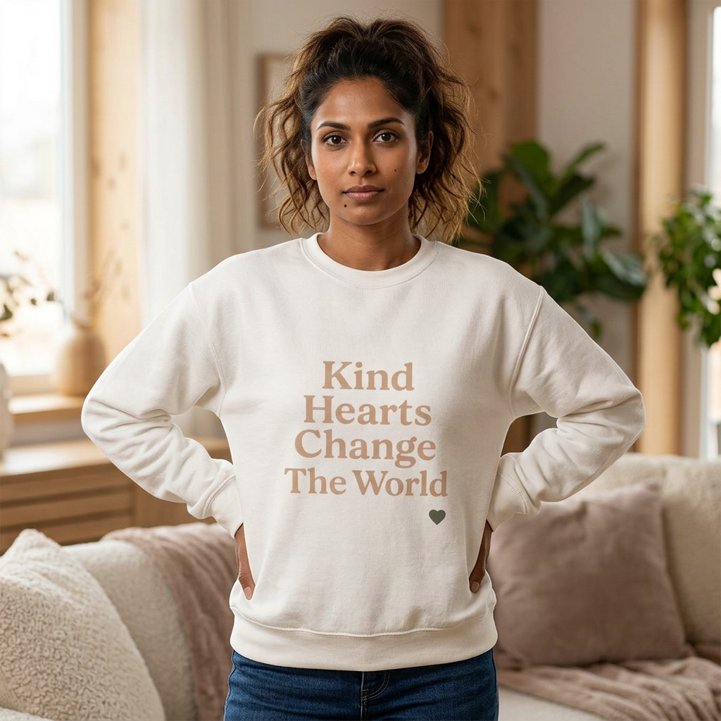 Kind Hearts Change the World Crewneck Sweatshirt - Kindcore Comforts