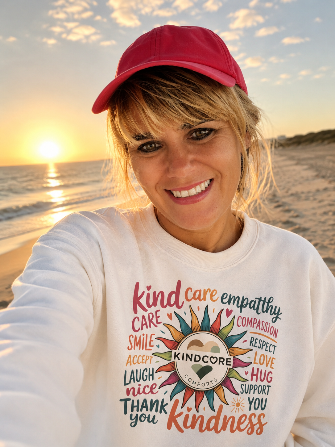 Sunburst filled with Kindness Crewneck - Kindcore Comforts