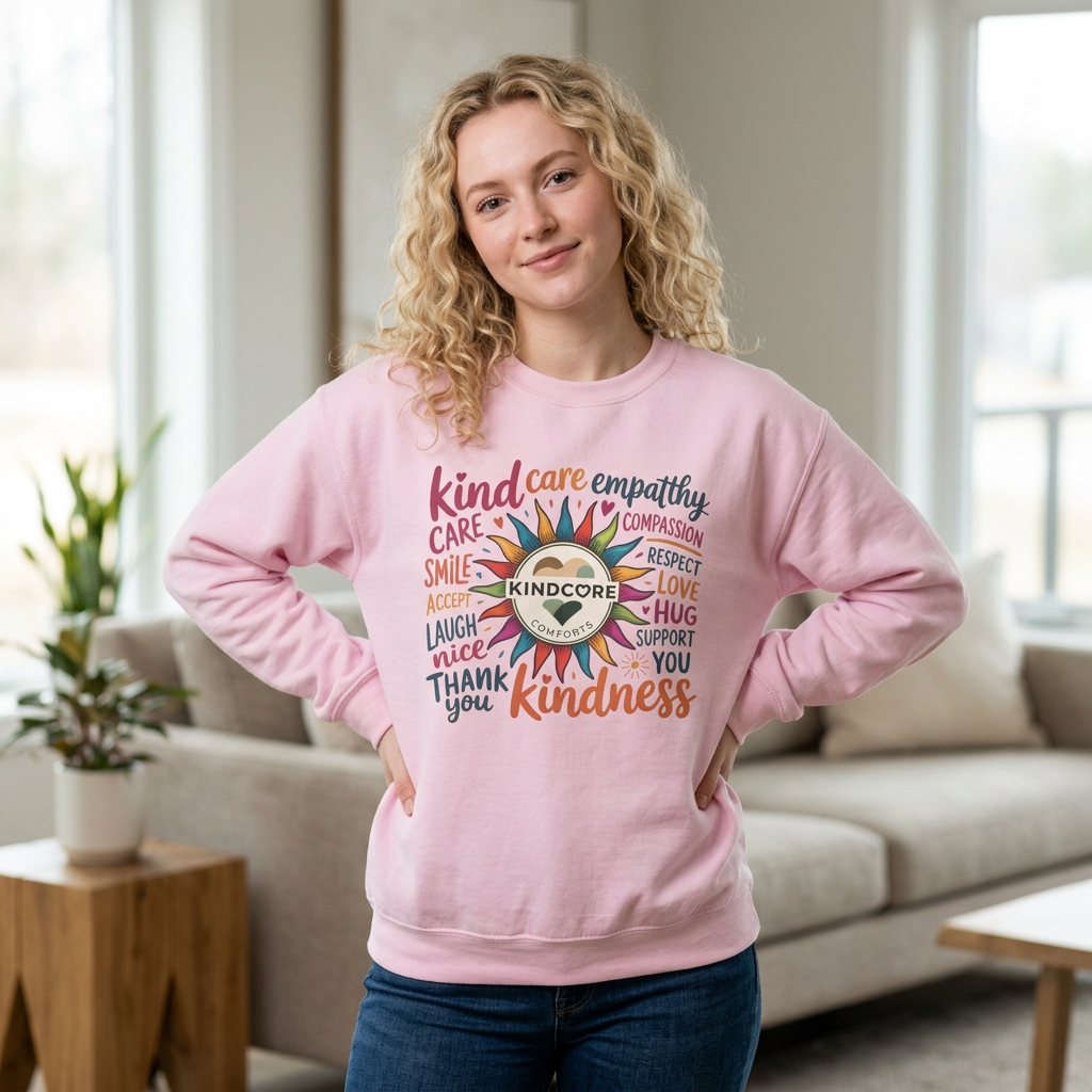 Sunburst filled with Kindness Crewneck - Kindcore Comforts