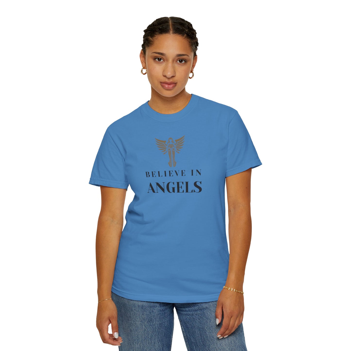 Believe in Angels Unisex T-Shirt for Spiritual Seekers, Casual Wear, Gift for Friends, Birthday Gift, Inspirational Apparel