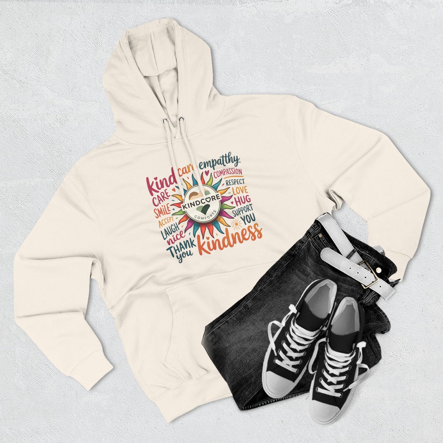 Best Seller- Colorful Kindness Sunburst Hoodie - Kindcore Comforts