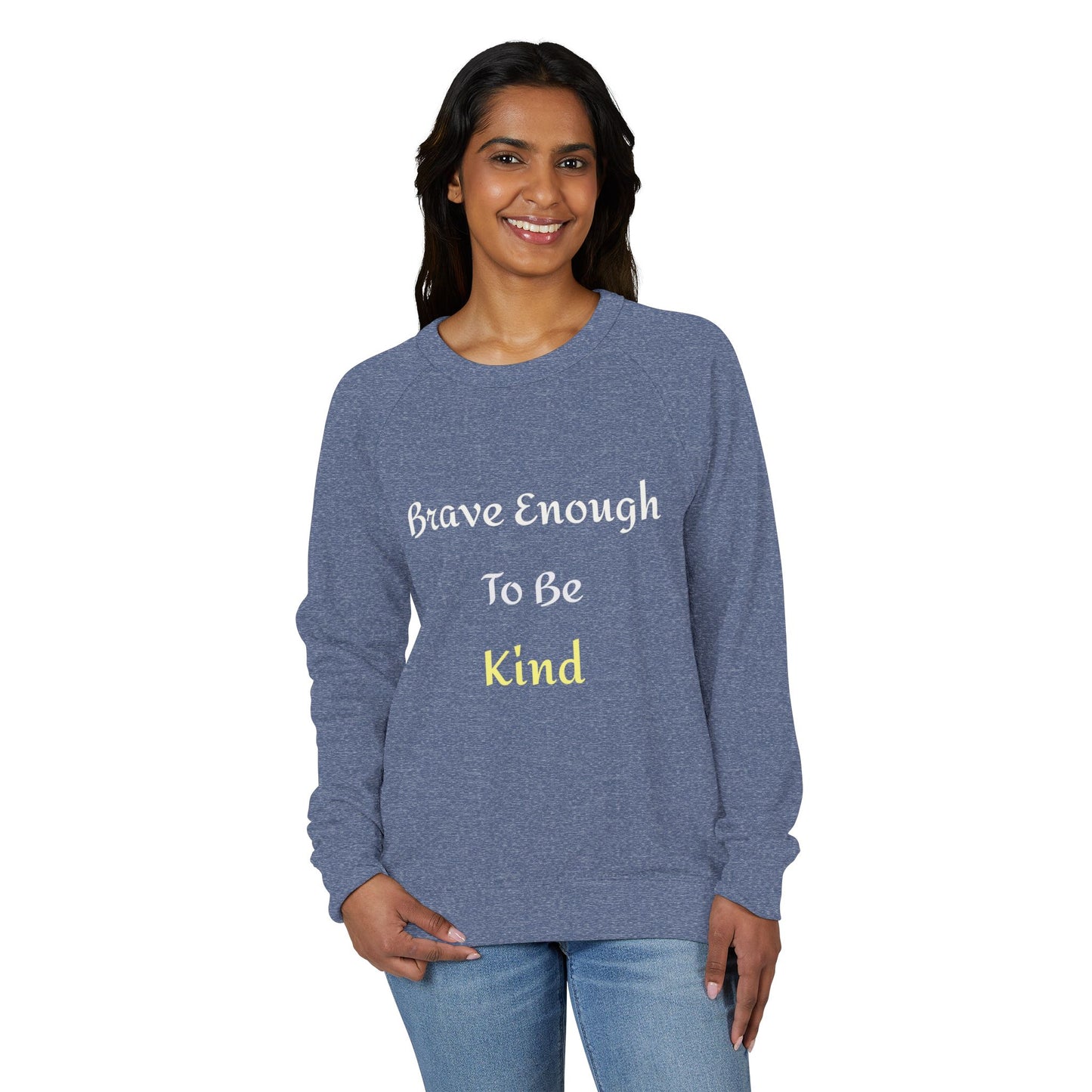 Brave Enough To Be Kind" Inspirational Raglan - Kindcore Comforts