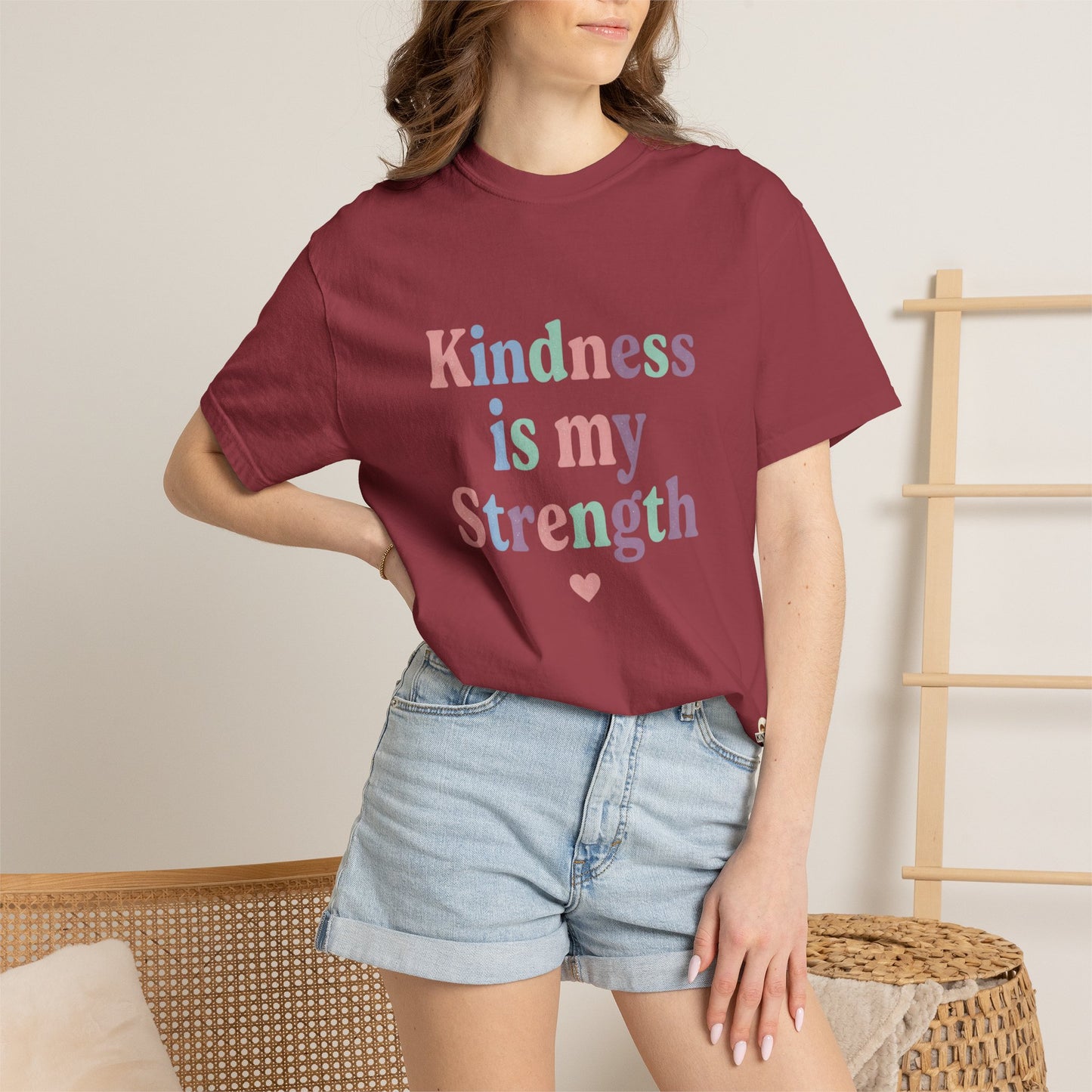 Kindness Is My Strength T-Shirt — Inspirational Positive Message Tee