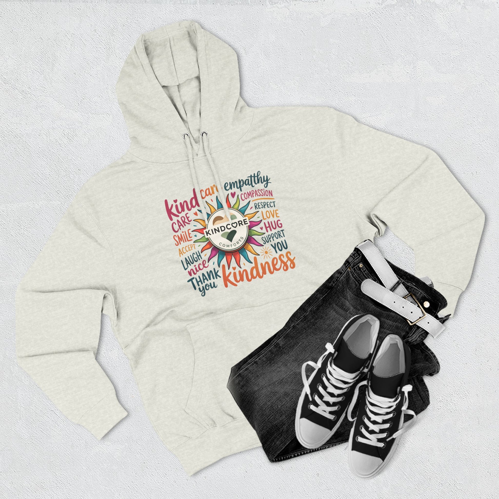 Best Seller- Colorful Kindness Sunburst Hoodie - Kindcore Comforts