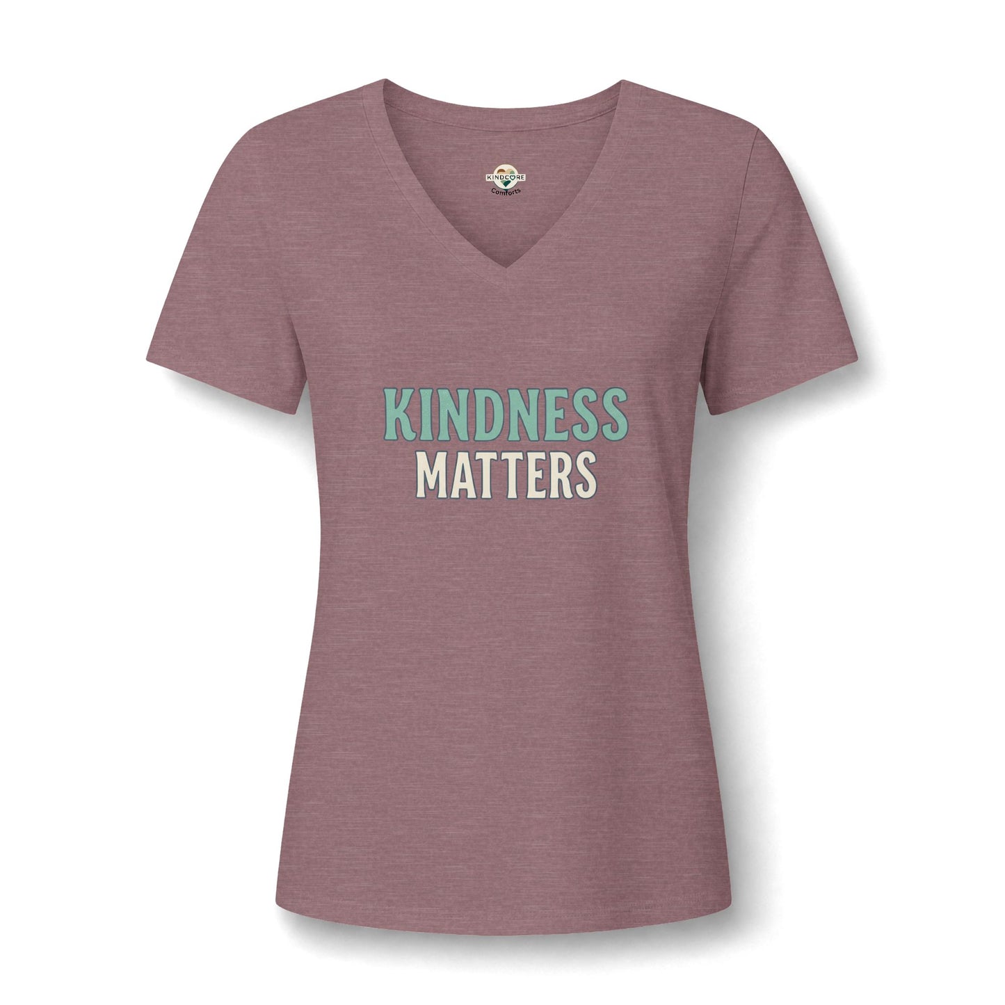Kindness Matters V‑Neck Tee — Inspirational Women's Positive Message Shirt