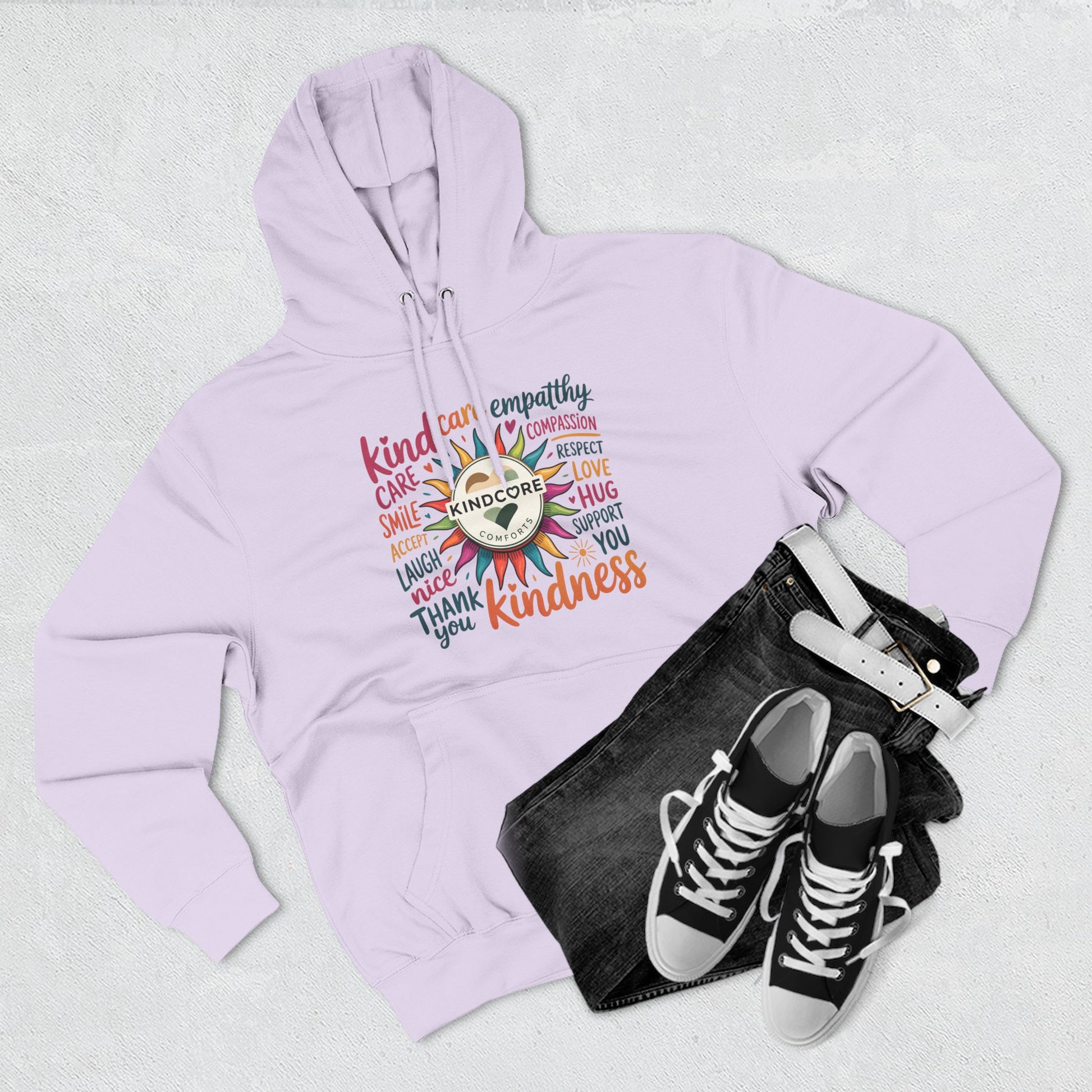 Best Seller- Colorful Kindness Sunburst Hoodie - Kindcore Comforts