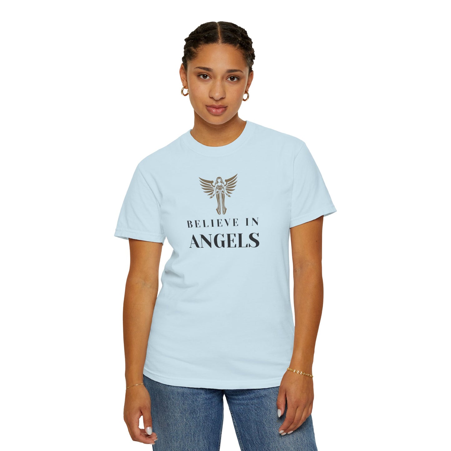 Believe in Angels Unisex T-Shirt for Spiritual Seekers, Casual Wear, Gift for Friends, Birthday Gift, Inspirational Apparel