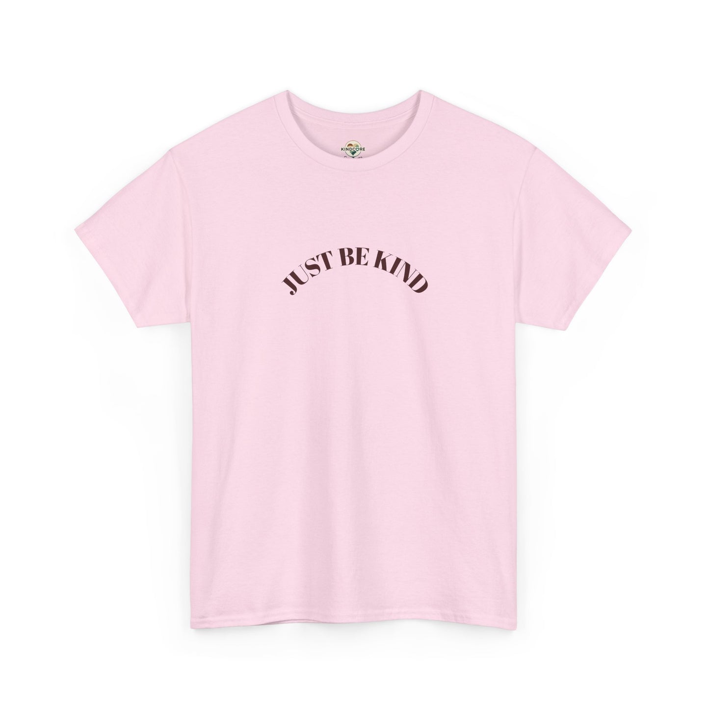 Pink 'Just Be Kind' graphic T-shirt for casual wear
