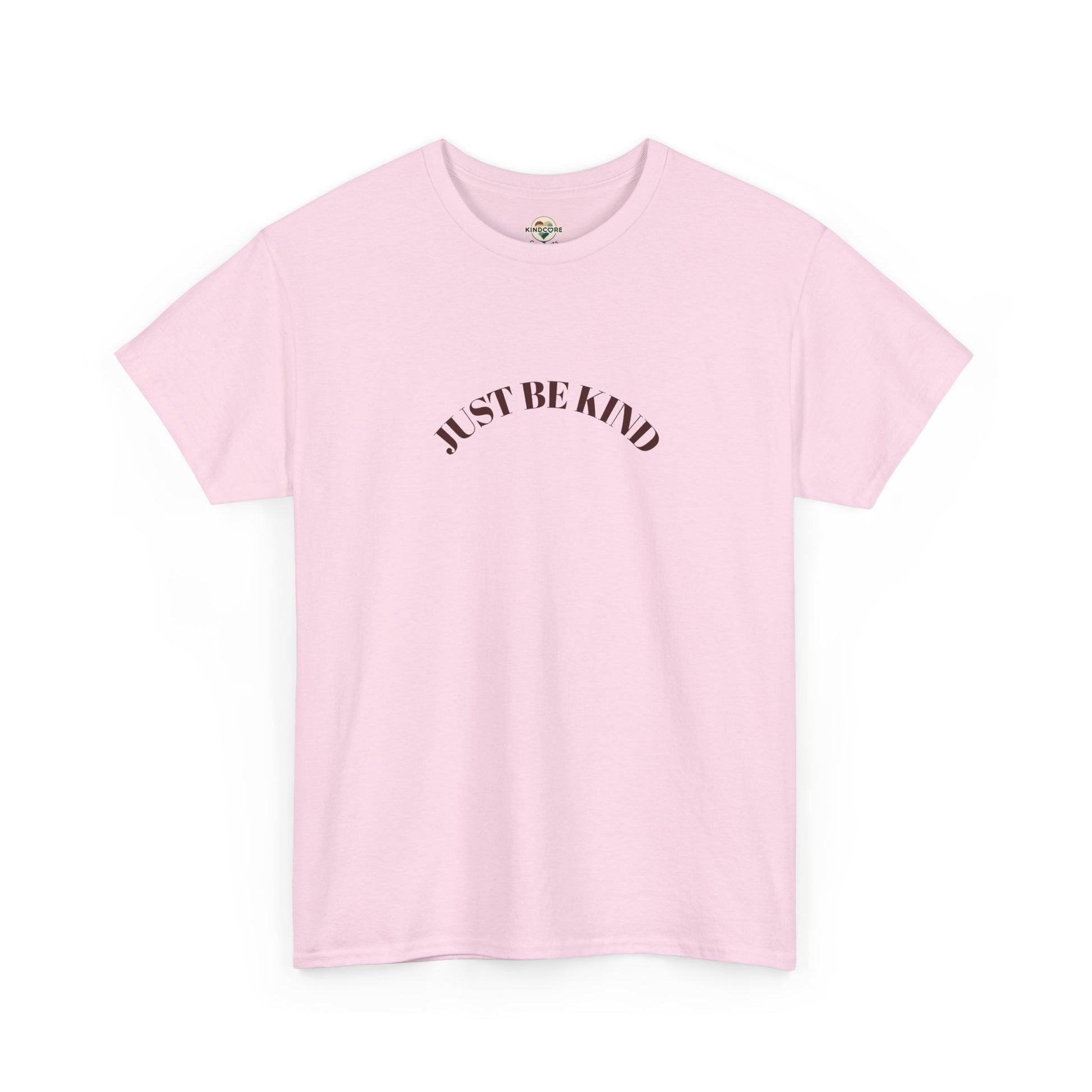 Pink 'Just Be Kind' graphic T-shirt for casual wear