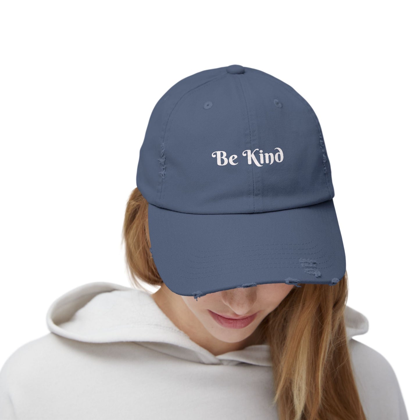 Be Kind Distressed Cap — Embroidered 'Be Kind' Baseball Hat - Kindcore ComfortsBe Kind Distressed Cap — Embroidered 'Be Kind' Baseball HatOne sizeHatsPrintifyKindcore Comforts29445851592683067454