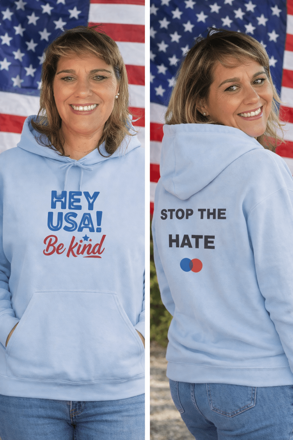 Be Kind USA Hoodie — 'Be Kind, Stop the Hate' Patriotic Anti - Hate Sweatshirt - Kindcore ComfortsBe Kind USA Hoodie — 'Be Kind, Stop the Hate' Patriotic Anti - Hate SweatshirtLight BlueHoodiePrintifyKindcore Comforts38429624200859105331