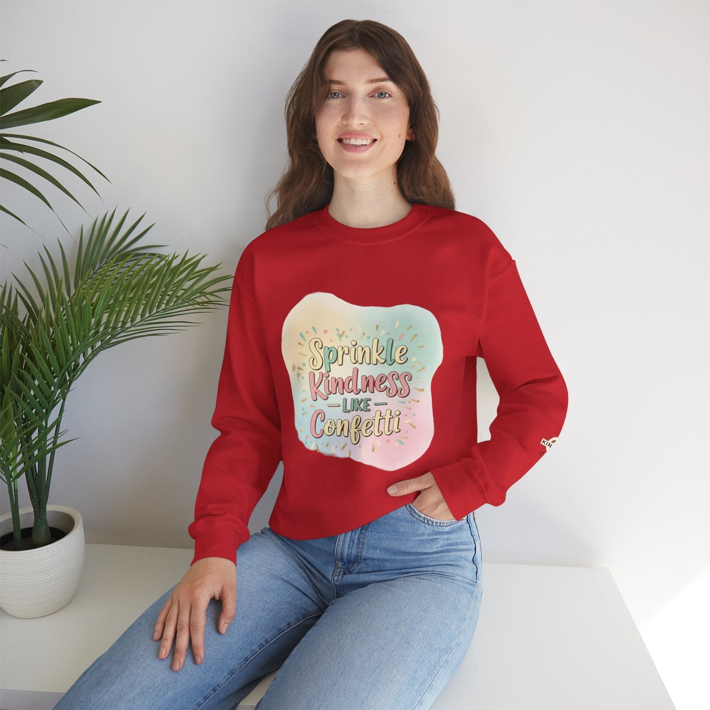 Celebrate Kindness Sweatshirt — "Sprinkle Kindness" Cozy Crewneck - Kindcore ComfortsCelebrate Kindness Sweatshirt — "Sprinkle Kindness" Cozy CrewneckSSweatshirtPrintifyKindcore Comforts31033985351980875830