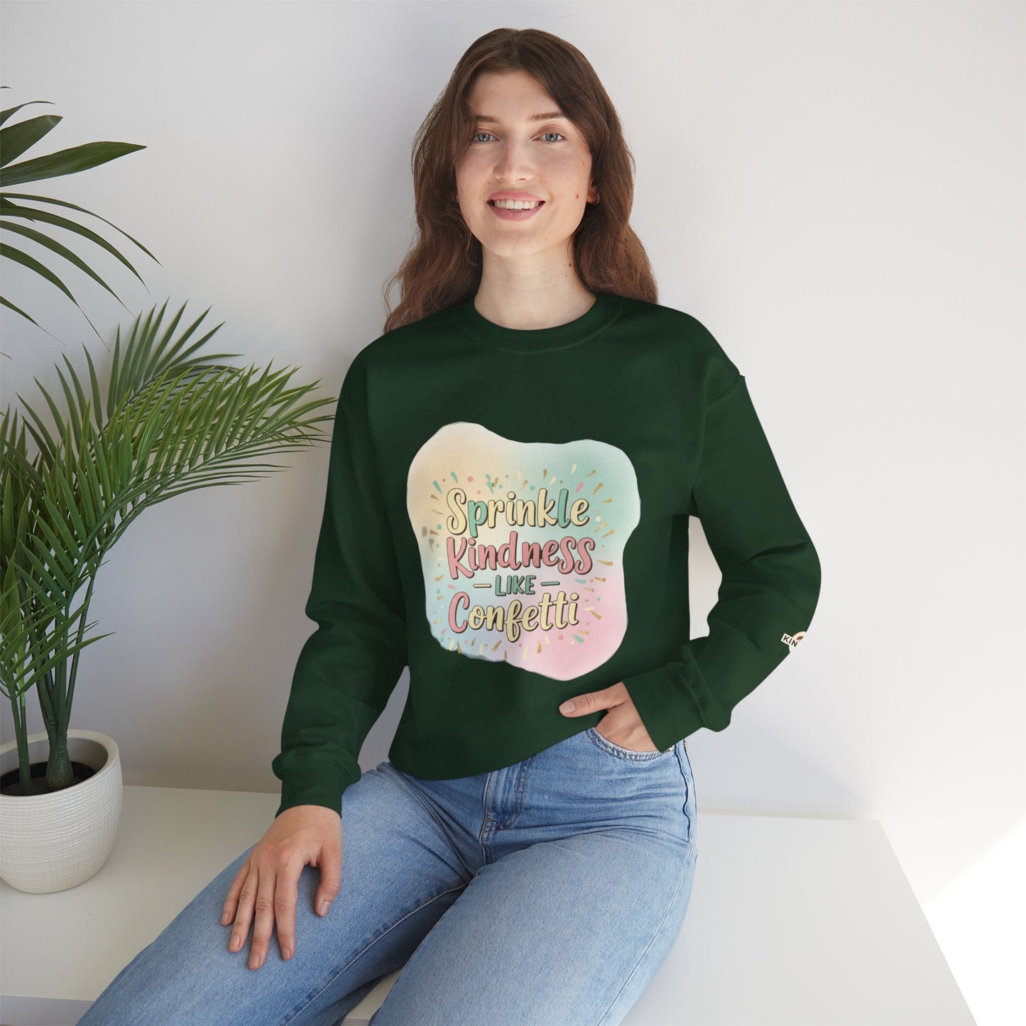 Celebrate Kindness Sweatshirt — "Sprinkle Kindness" Cozy Crewneck - Kindcore ComfortsCelebrate Kindness Sweatshirt — "Sprinkle Kindness" Cozy CrewneckSSweatshirtPrintifyKindcore Comforts15938167345044931792