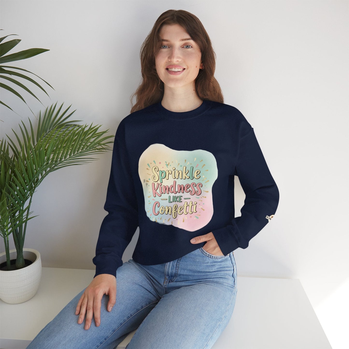 Celebrate Kindness Sweatshirt — "Sprinkle Kindness" Cozy Crewneck - Kindcore ComfortsCelebrate Kindness Sweatshirt — "Sprinkle Kindness" Cozy CrewneckSSweatshirtPrintifyKindcore Comforts19532123997291320677