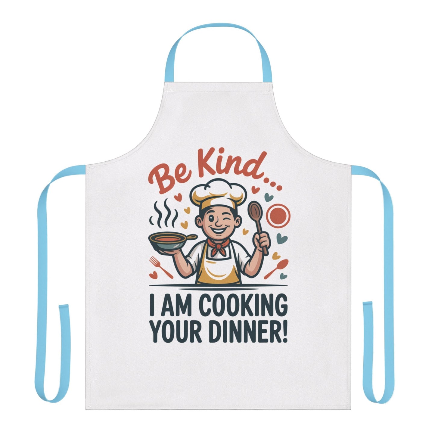 Cooking Apron with Colorful Straps - 'Be Kind' Design - Kindcore ComfortsCooking Apron with Colorful Straps - 'Be Kind' DesignBeigeAll Over PrintsPrintifyKindcore Comforts18347335132252521038