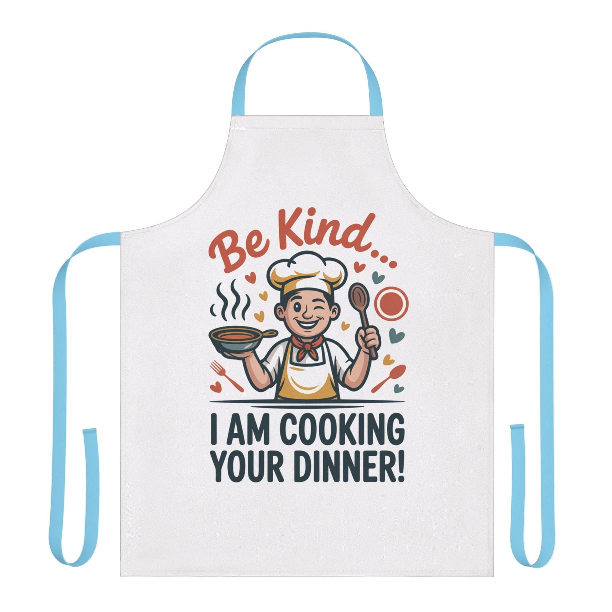 Cooking Apron with Colorful Straps - 'Be Kind' Design - Kindcore ComfortsCooking Apron with Colorful Straps - 'Be Kind' DesignBeigeAll Over PrintsPrintifyKindcore Comforts18347335132252521038