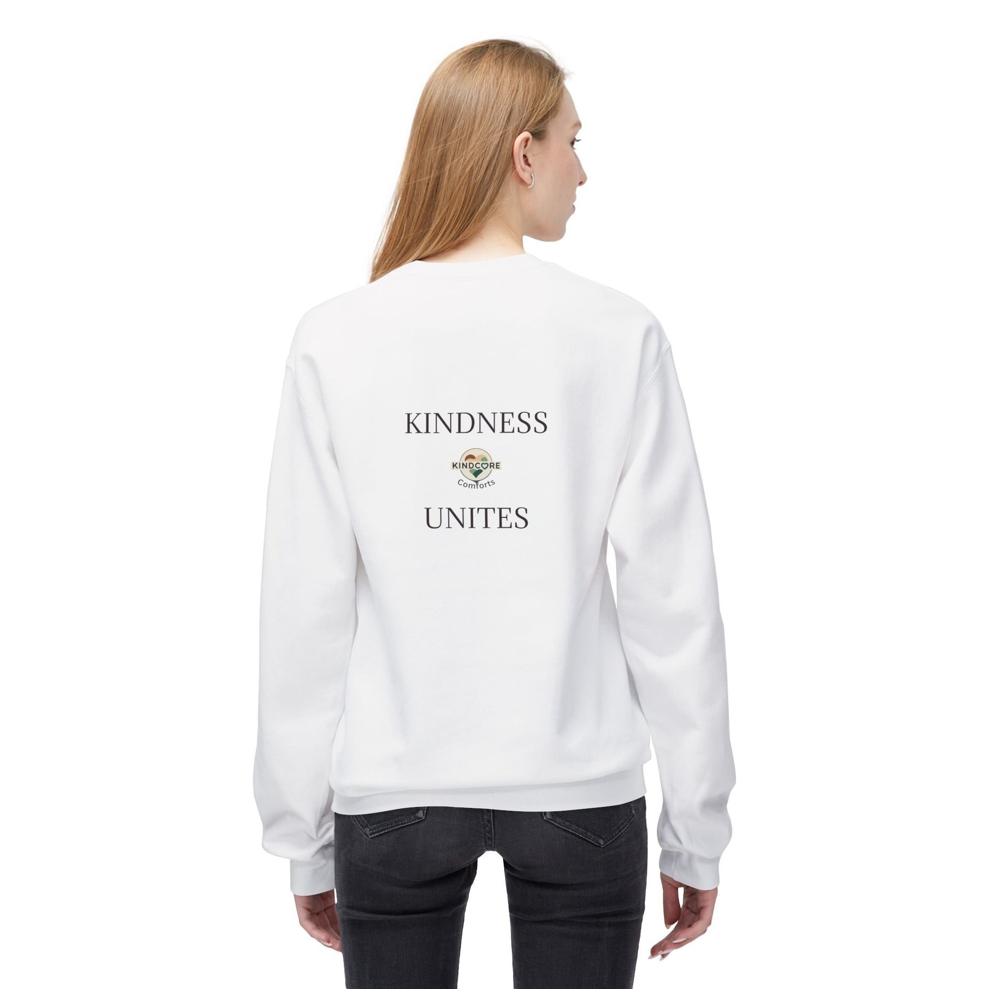 Hey, USA - Be Kind Crewneck Sweatshirt - Kindcore ComfortsHey, USA - Be Kind Crewneck SweatshirtSSweatshirtPrintifyKindcore Comforts93321369823435806080