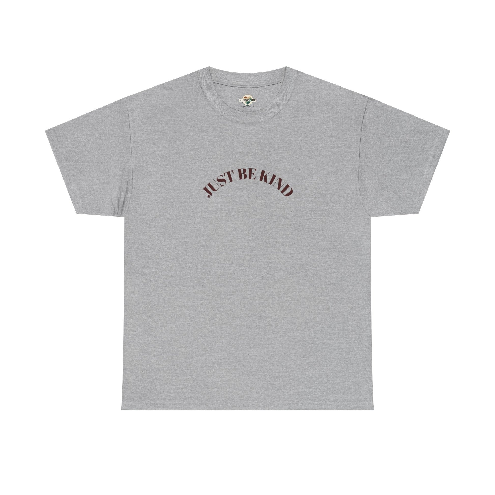 Just Be Kind T-Shirt — Cozy 'Just Be Kind' Graphic Tee - Kindcore ComfortsGray 'Just Be Kind' graphic T-shirt for casual wearST-ShirtPrintifyKindcore Comforts10209906009314041867