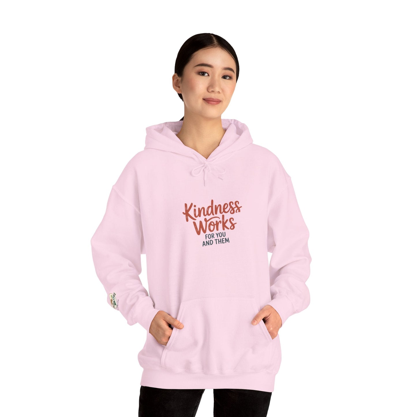 Kindness Works Unisex Hooded Sweatshirt - Kindcore ComfortsKindness Works Unisex Hooded SweatshirtLight PinkHoodiePrintifyKindcore Comforts54362821815617133183