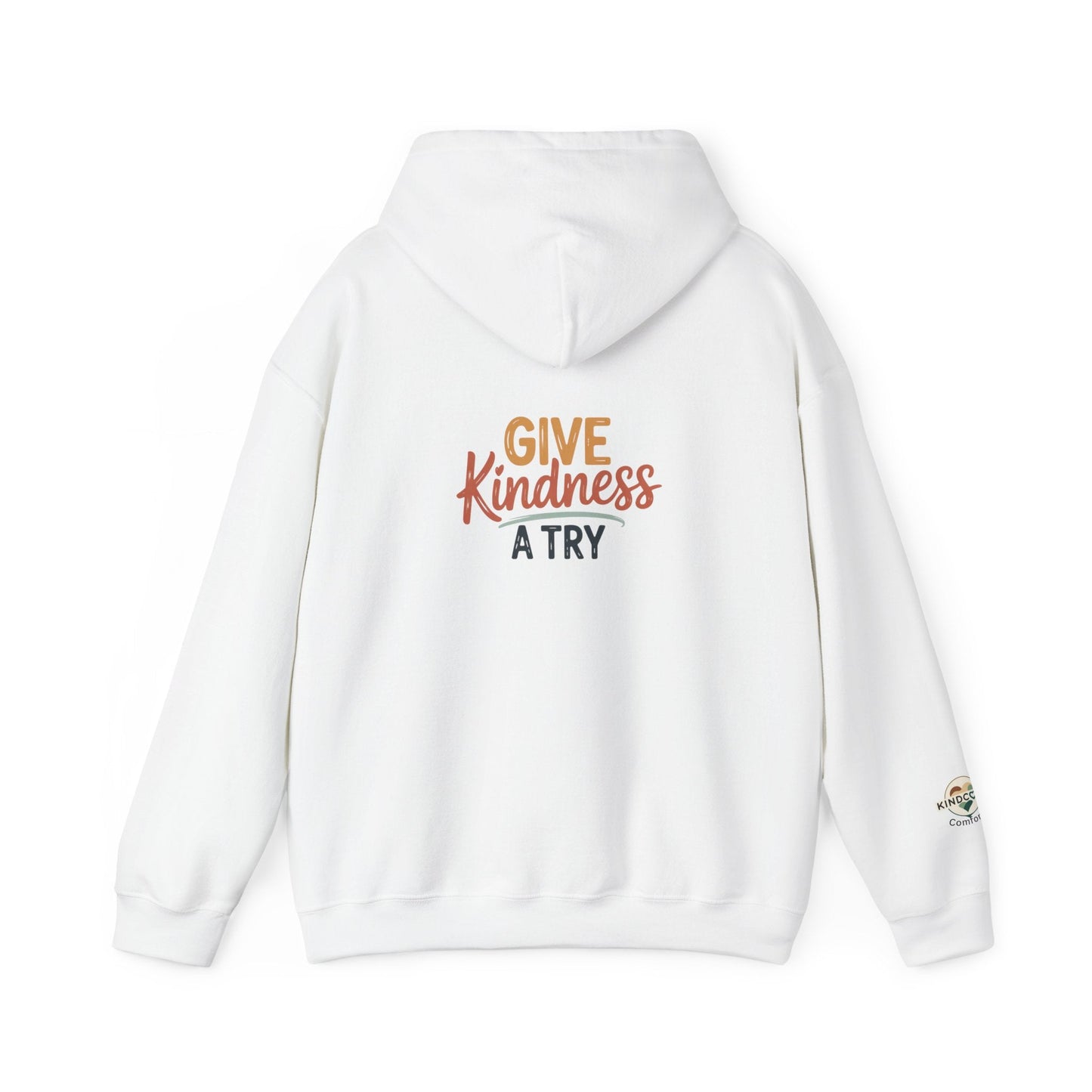 Kindness Works Unisex Hooded Sweatshirt - Kindcore ComfortsKindness Works Unisex Hooded SweatshirtWhiteHoodiePrintifyKindcore Comforts13166447008467260774