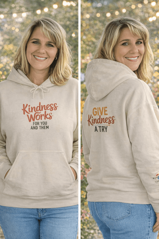 Kindness Works Unisex Hooded Sweatshirt - Kindcore ComfortsKindness Works Unisex Hooded SweatshirtSandHoodiePrintifyKindcore Comforts19396091450517400374