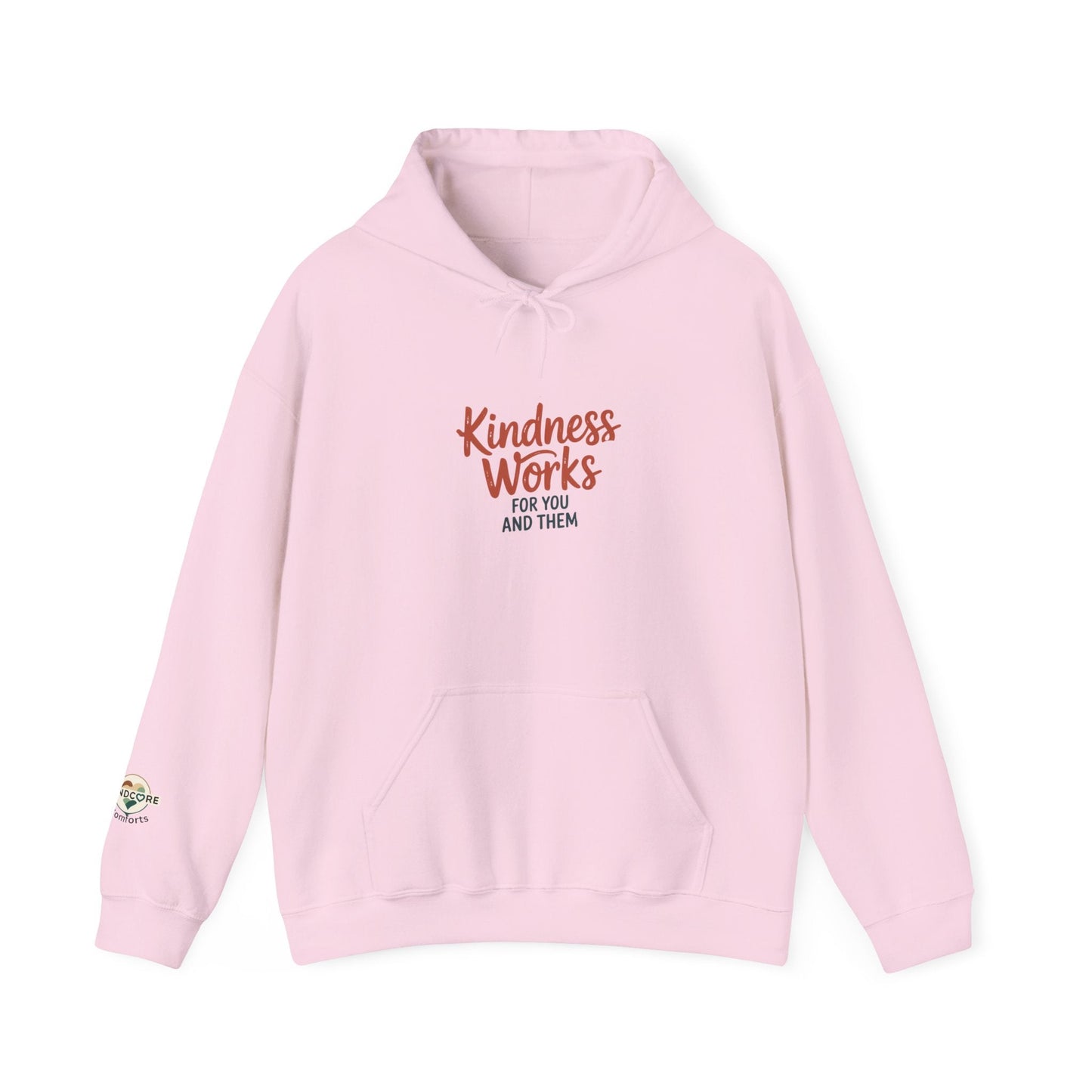 Kindness Works Unisex Hooded Sweatshirt - Kindcore ComfortsKindness Works Unisex Hooded SweatshirtLight PinkHoodiePrintifyKindcore Comforts18891495326953343232