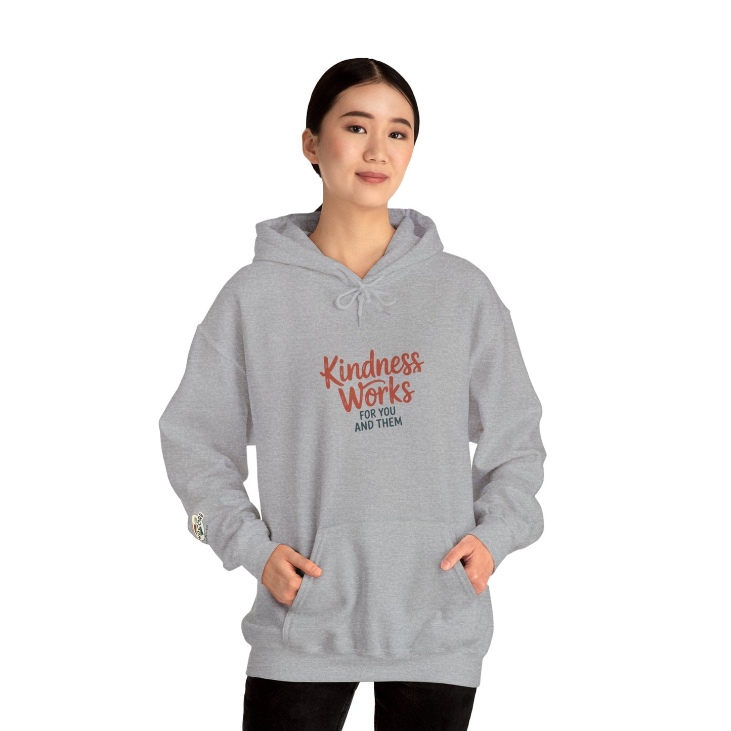 Kindness Works Unisex Hooded Sweatshirt - Kindcore ComfortsKindness Works Unisex Hooded SweatshirtSport GreyHoodiePrintifyKindcore Comforts73529857524500649270