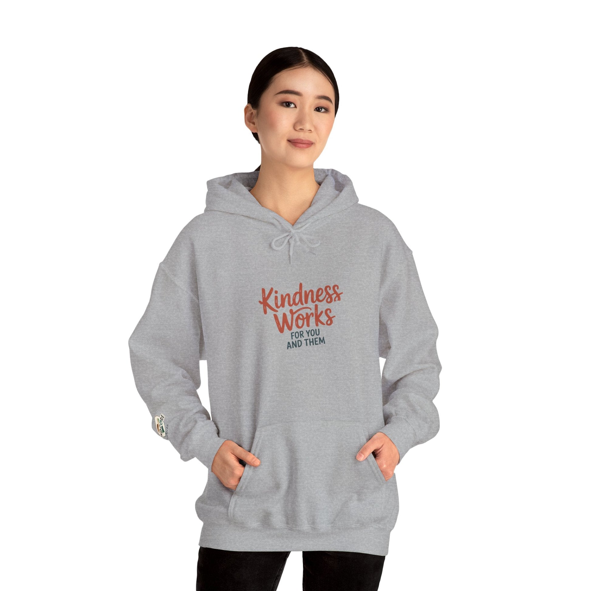 Kindness Works Unisex Hooded Sweatshirt - Kindcore ComfortsKindness Works Unisex Hooded SweatshirtSport GreyHoodiePrintifyKindcore Comforts73529857524500649270