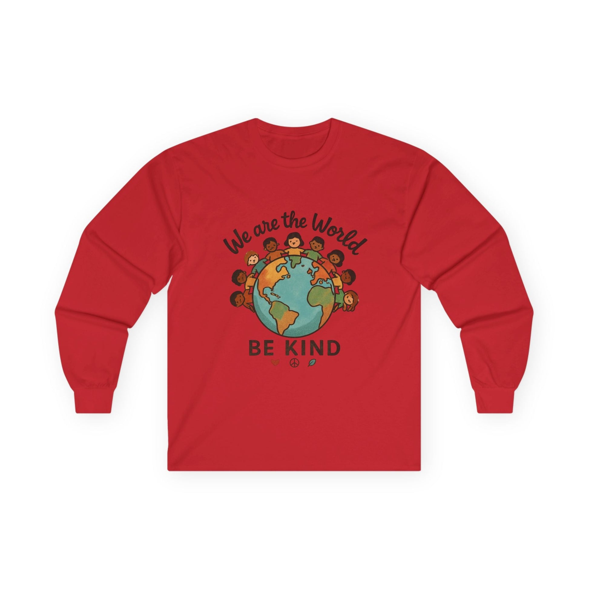 Long Sleeve Tee — “We Are the World” Be Kind - Kindcore ComfortsLong Sleeve Tee — “We Are the World” Be KindSLong - sleevePrintifyKindcore Comforts30973364297217112716