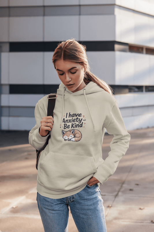 Soft and Cozy Hoodie " I Have Anxiety, Be Kind" - Kindcore ComfortsSoft and Cozy Hoodie " I Have Anxiety, Be Kind" - Kindcore ComfortsSandHoodiePrintifyKindcore Comforts23414636794313775308